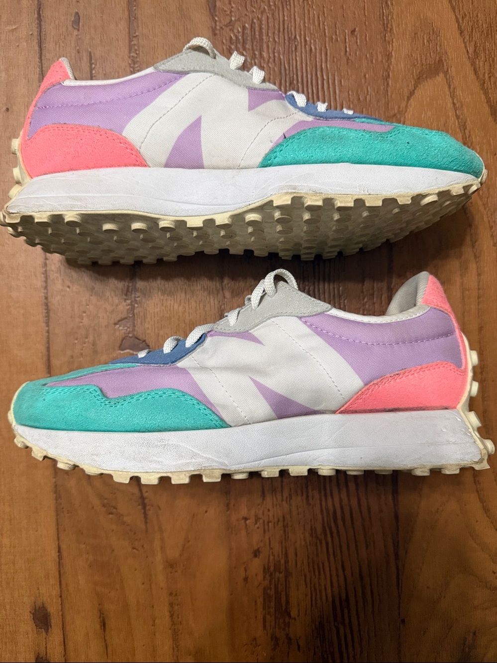 New Balance 327 Dark Violet Summer Jade Sneakers Trainers SZ 8.5